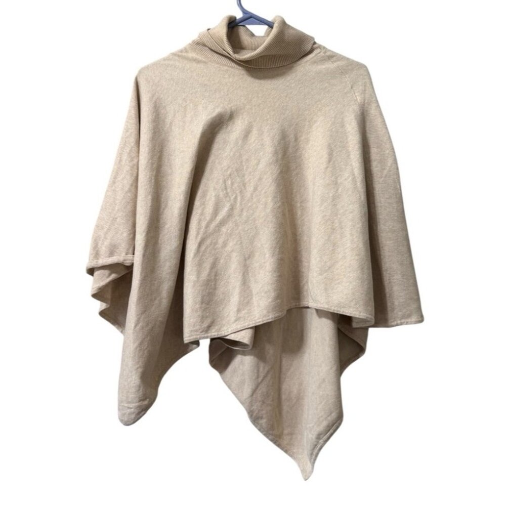 Duluth Sweater Womens One Size Ivory Poncho Cape‎ Cowl Neck Boho Cottagecore